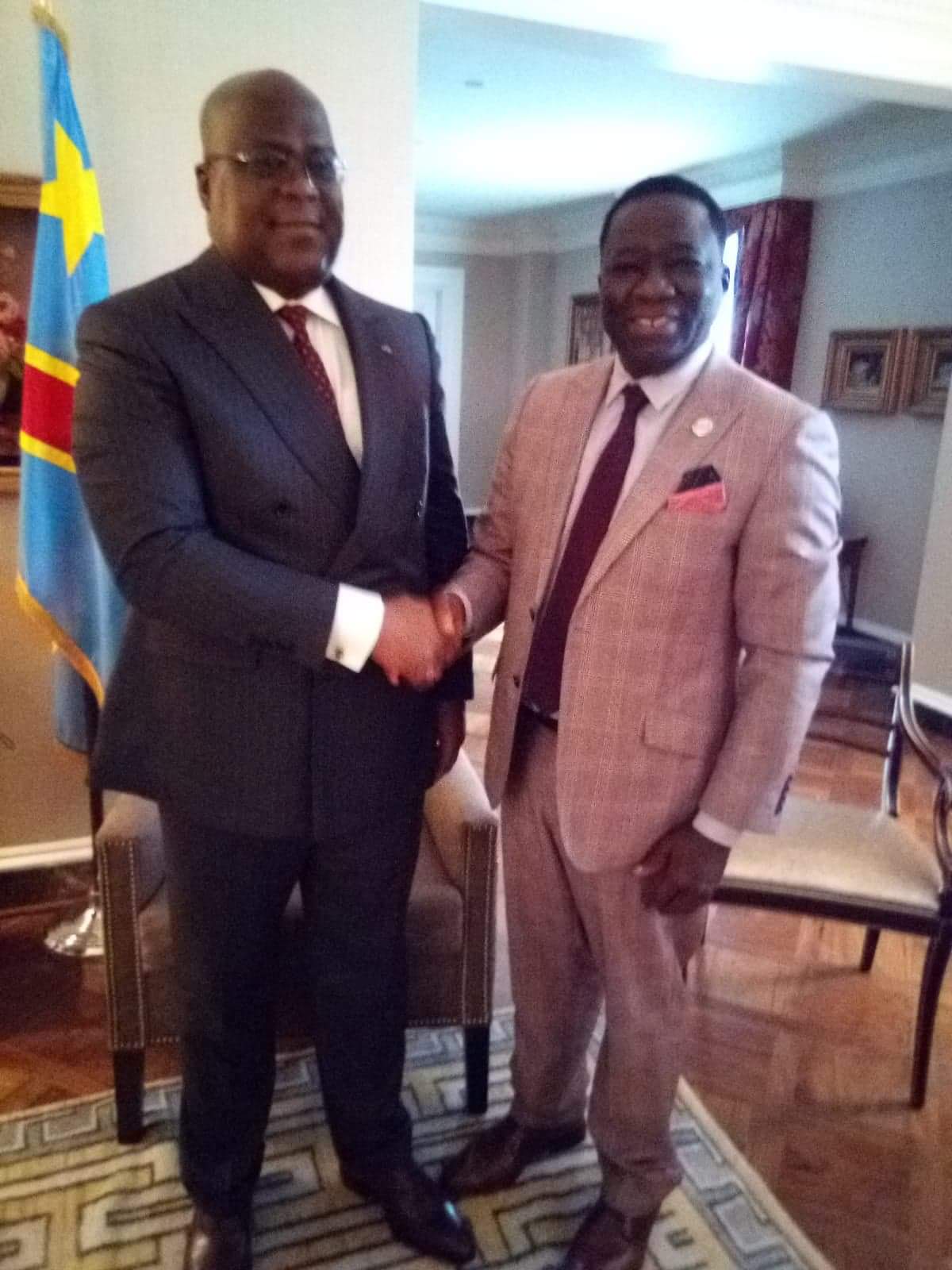 His Excellency President of DR Congo meeting IHRC Deputy Foreign Minister in the Fringes of the UNGA 2019